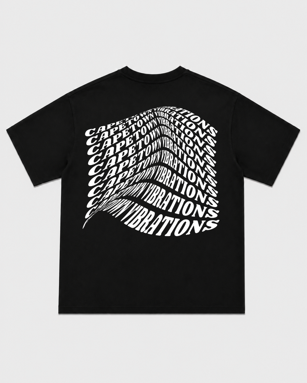 Cape Town Vibrations Black T-Shirt with White Ink