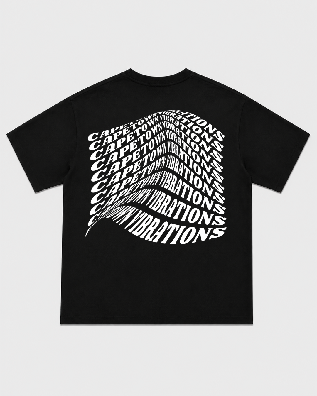 Cape Town Vibrations Black T-Shirt with White Ink