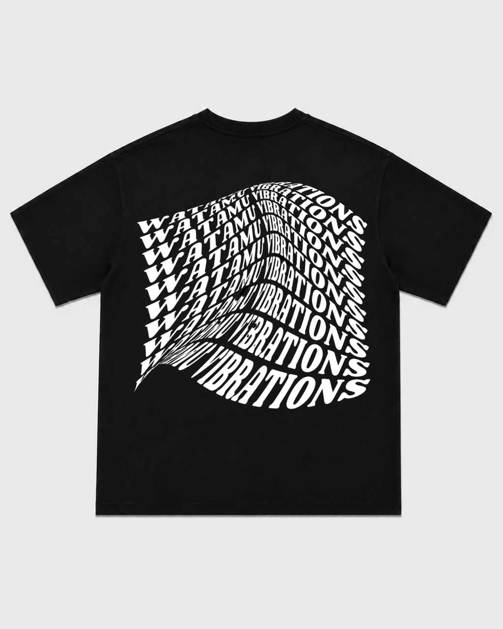 Watamu Vibrations Black T-Shirt with White Ink