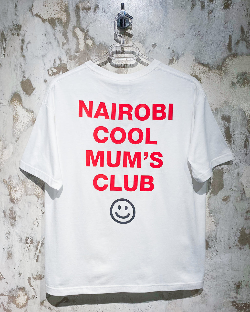 Cool Mum's Club White T-Shirt with Red Ink