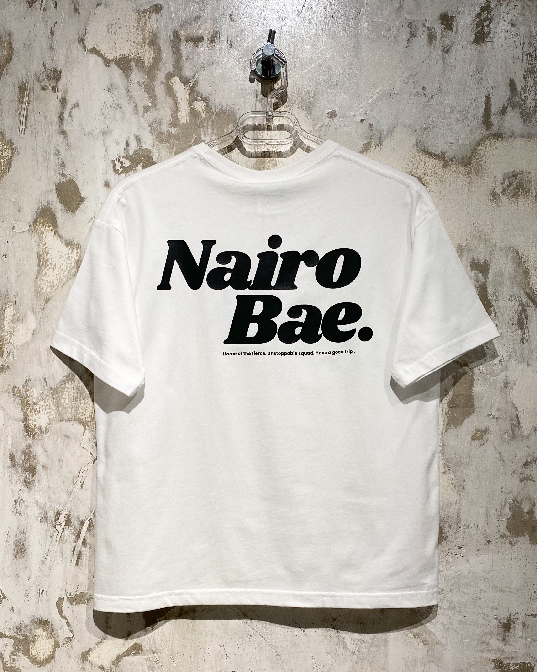 Nairobae White T-Shirt Black Ink