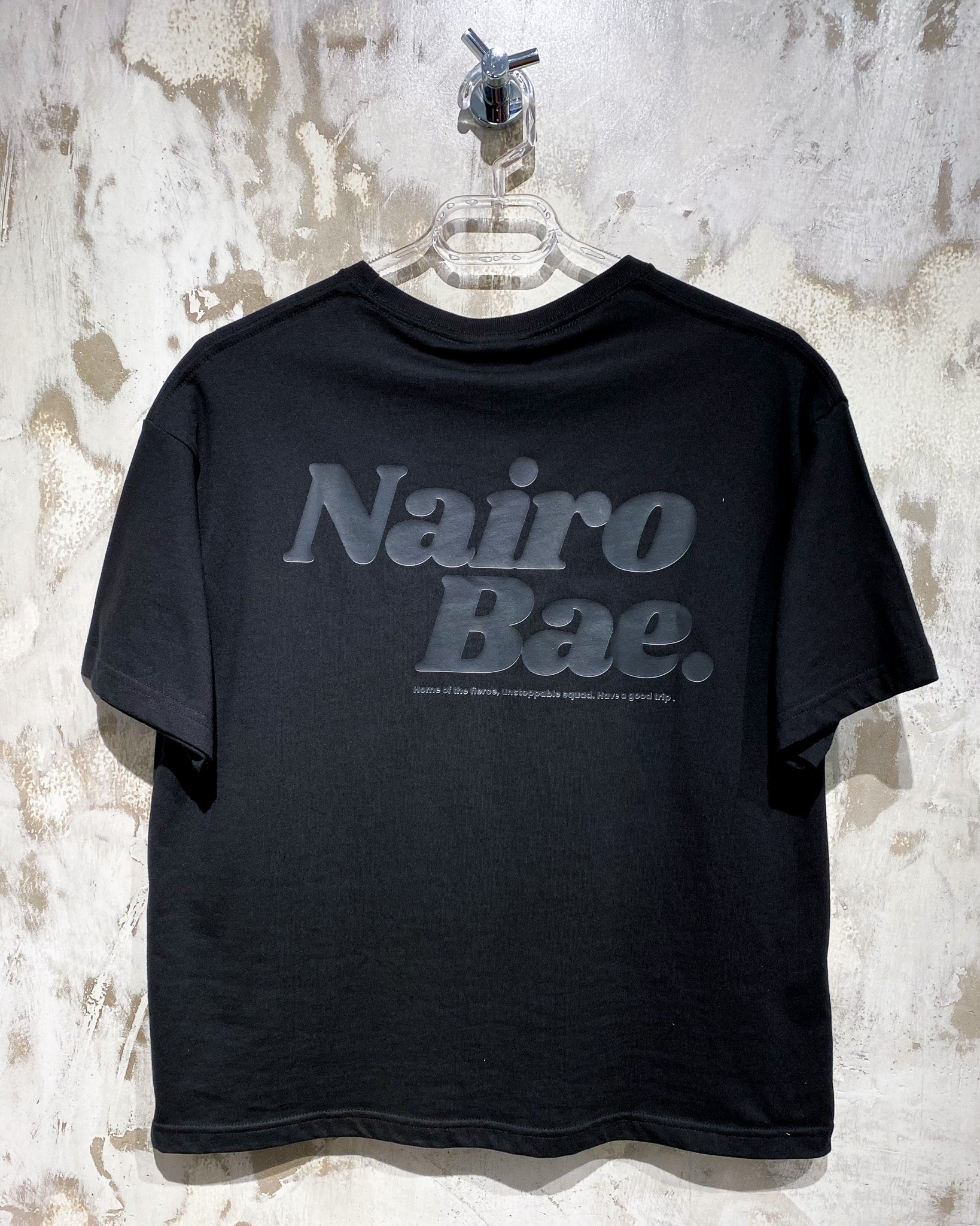 Nairobae Black T-Shirt With Black Ink