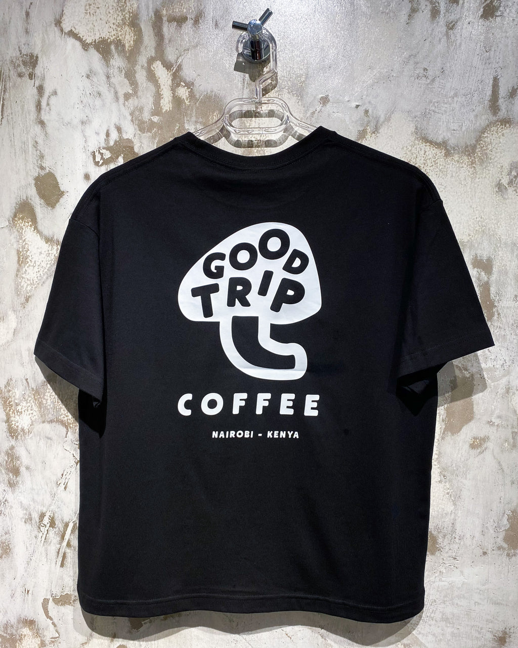 Good Trip Coffee Black T-Shirt with White Ink