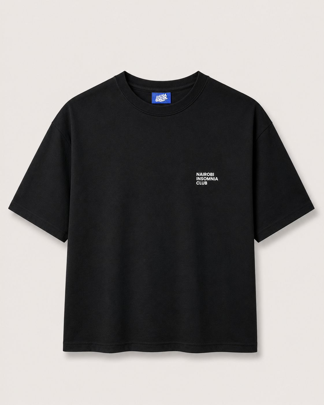 Nairobi Insomnia Club Black T-Shirt with White Ink