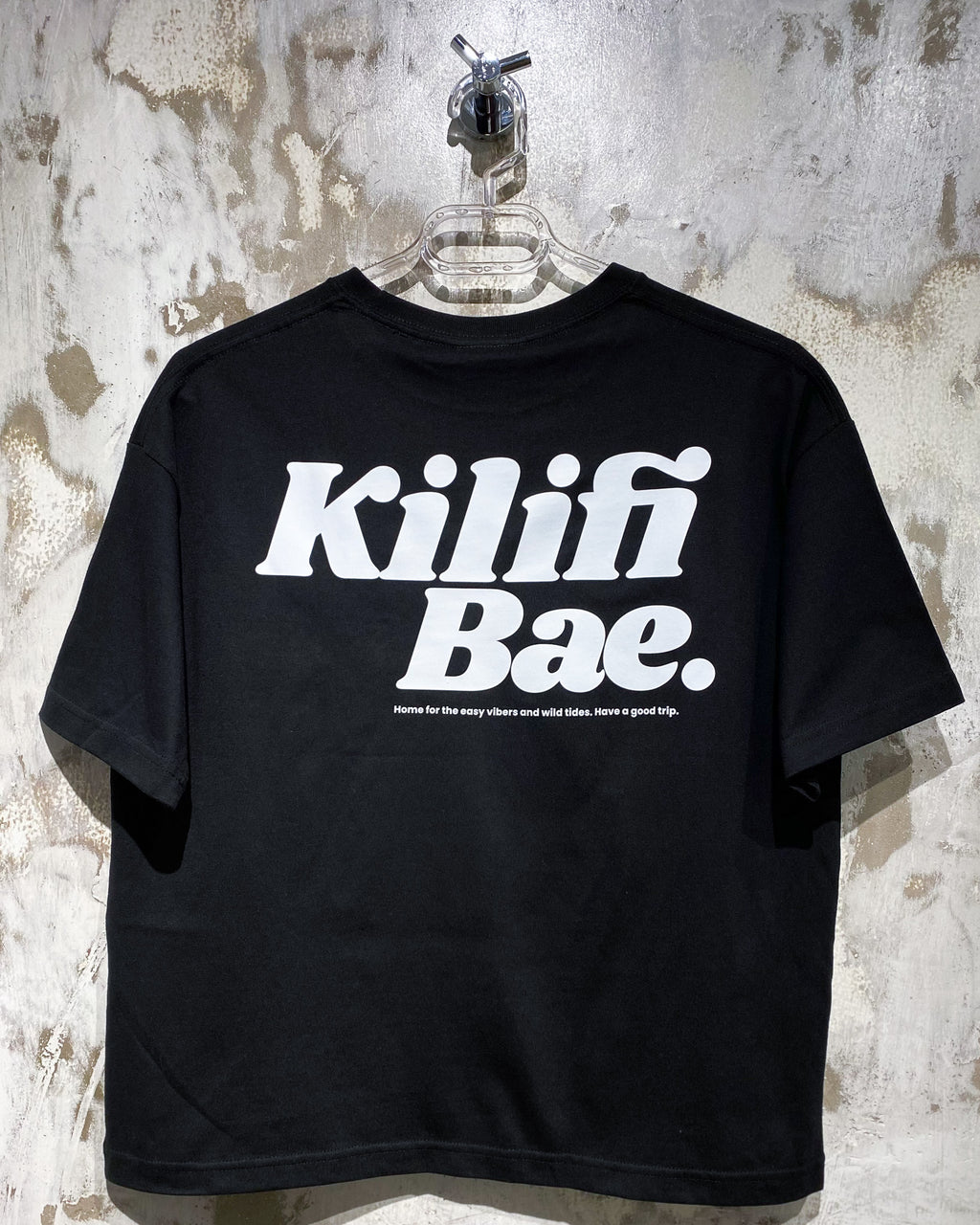 Kilifi Bae Black T-Shirt with White Ink