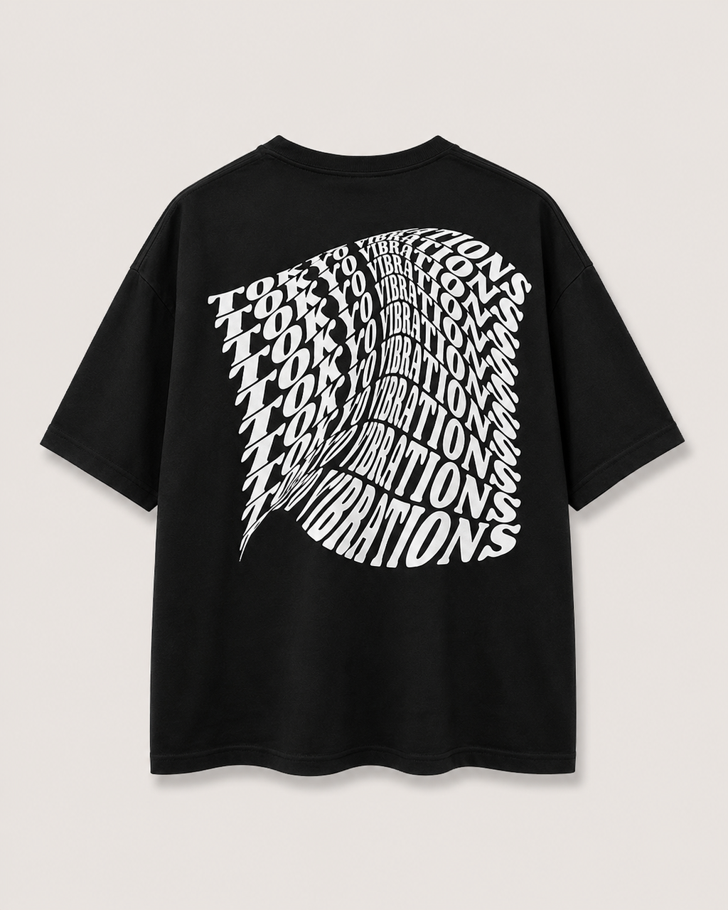Tokyo Vibrations Black T-Shirt with White Ink