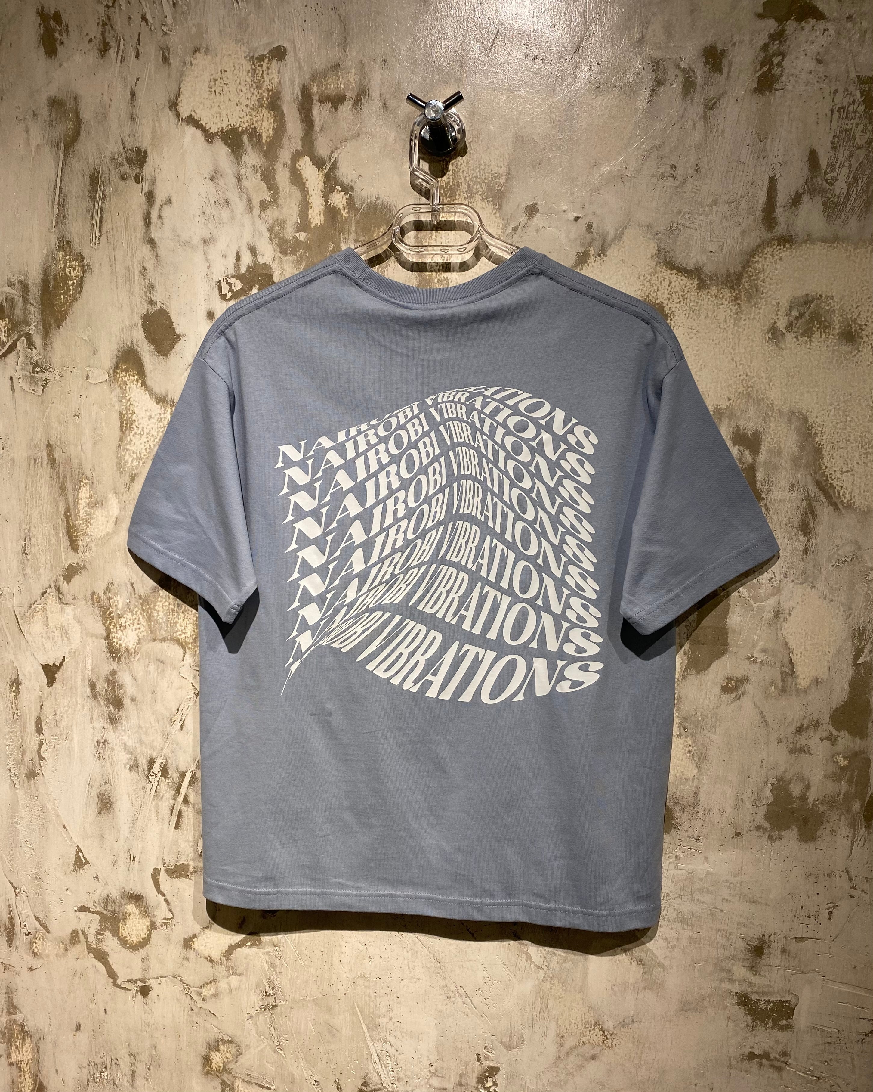 Nairobi Vibrations Blue T-Shirt with White Ink