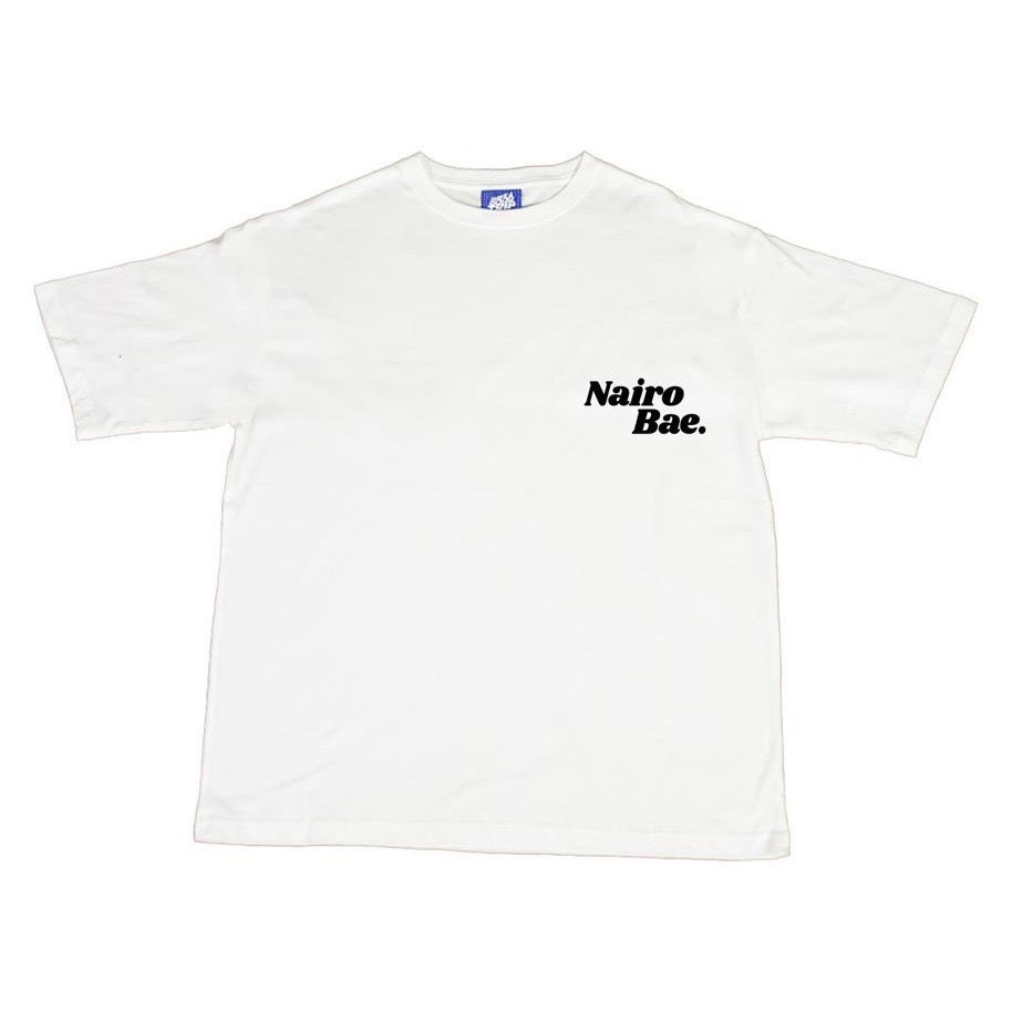 Nairobae White T-Shirt Black Ink