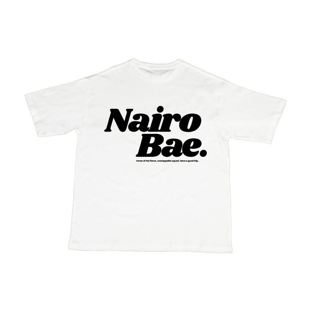 Nairobae White T-Shirt Black Ink