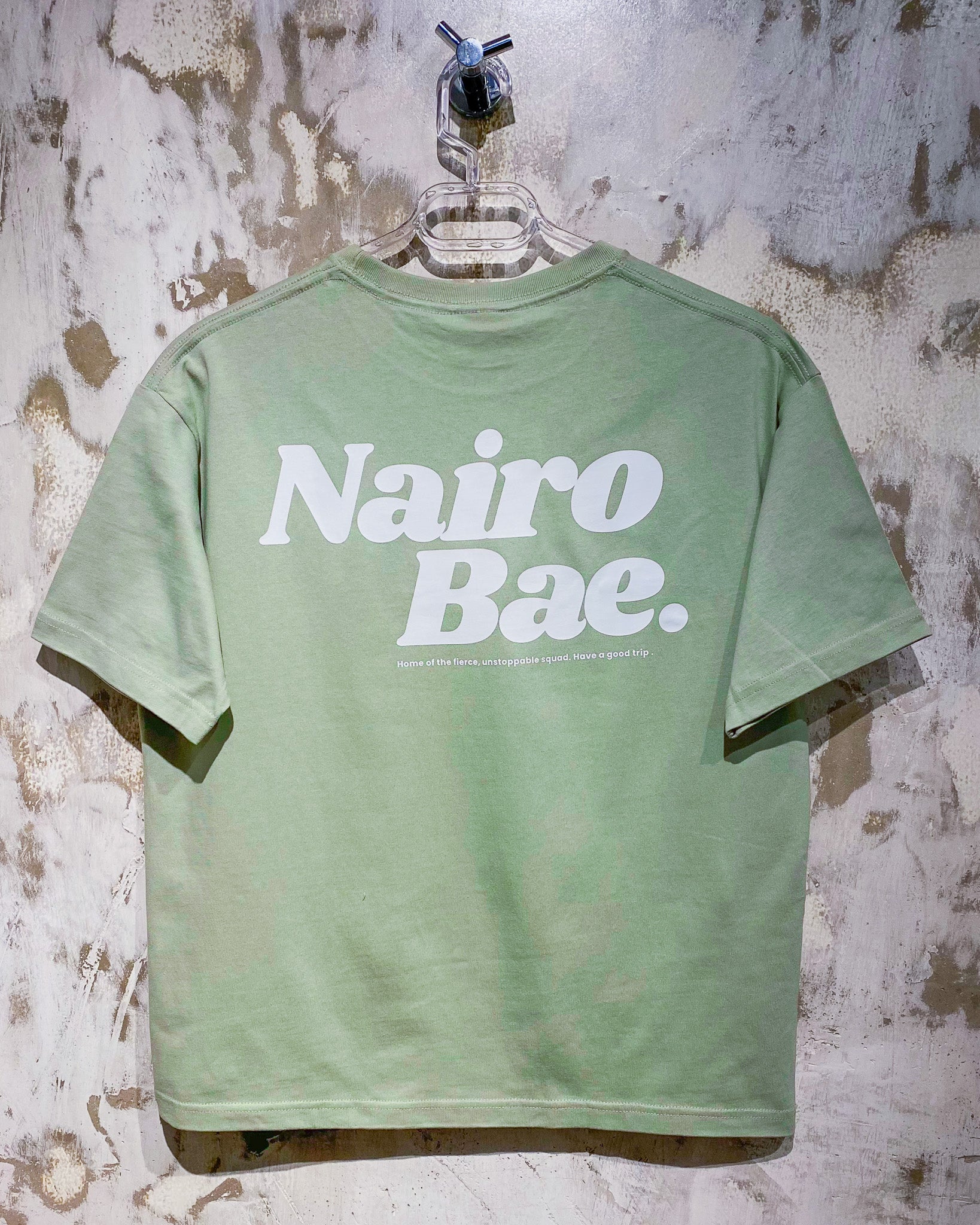Nairobae Sage T-shirt With White Ink