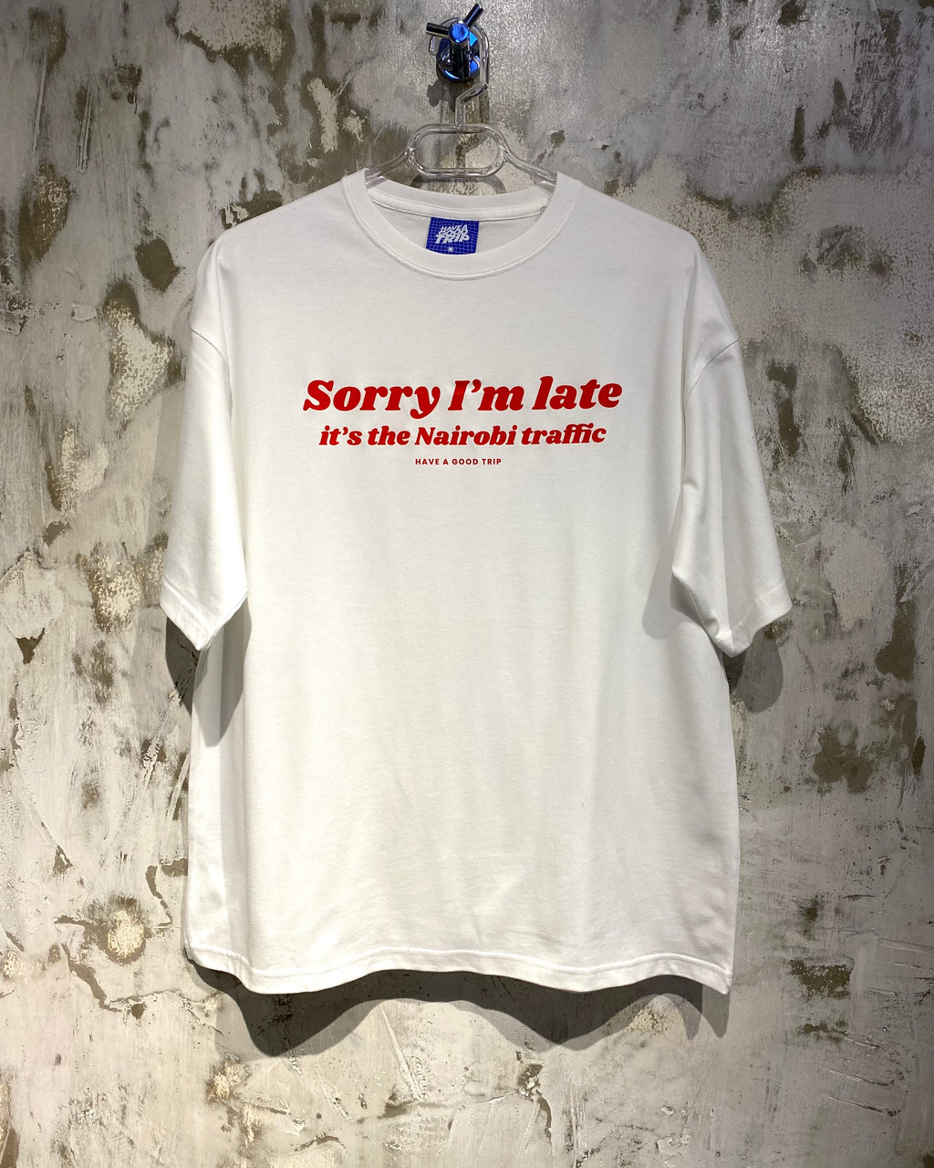 Nairobi Traffic White T-Shirt with White Ink